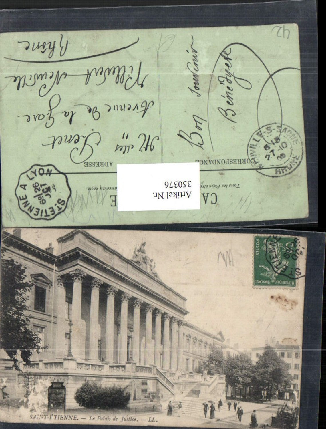 350376,Rhone-Alpes Isere Loire Saint-Etienne Le Palis de Justice Palace of Justice