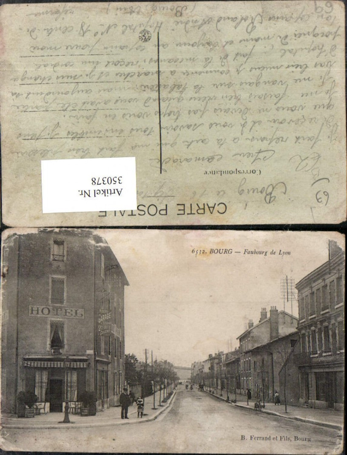 350378,Rhone-Alpes Isere Rhone Bourg Faubourg de Lyon Straßenansicht Hotel