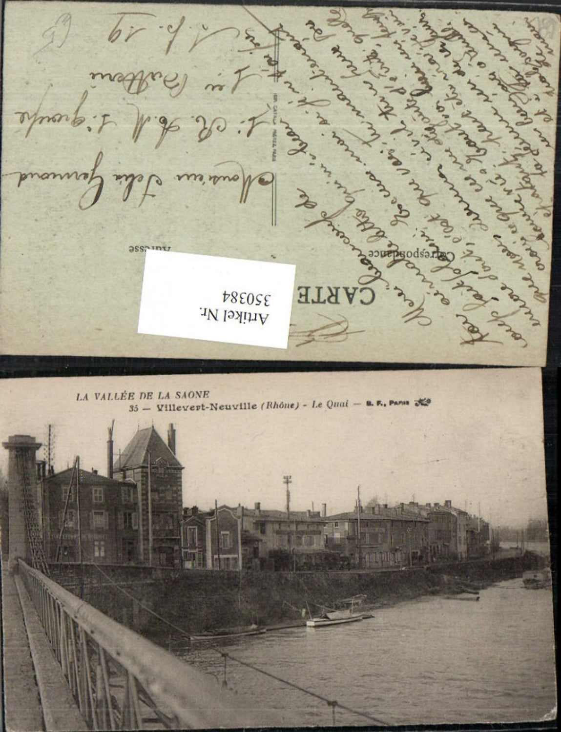 350384,Rhone-Alpes Isere Rhone Villevert-Neuville Le Quai Teilansicht