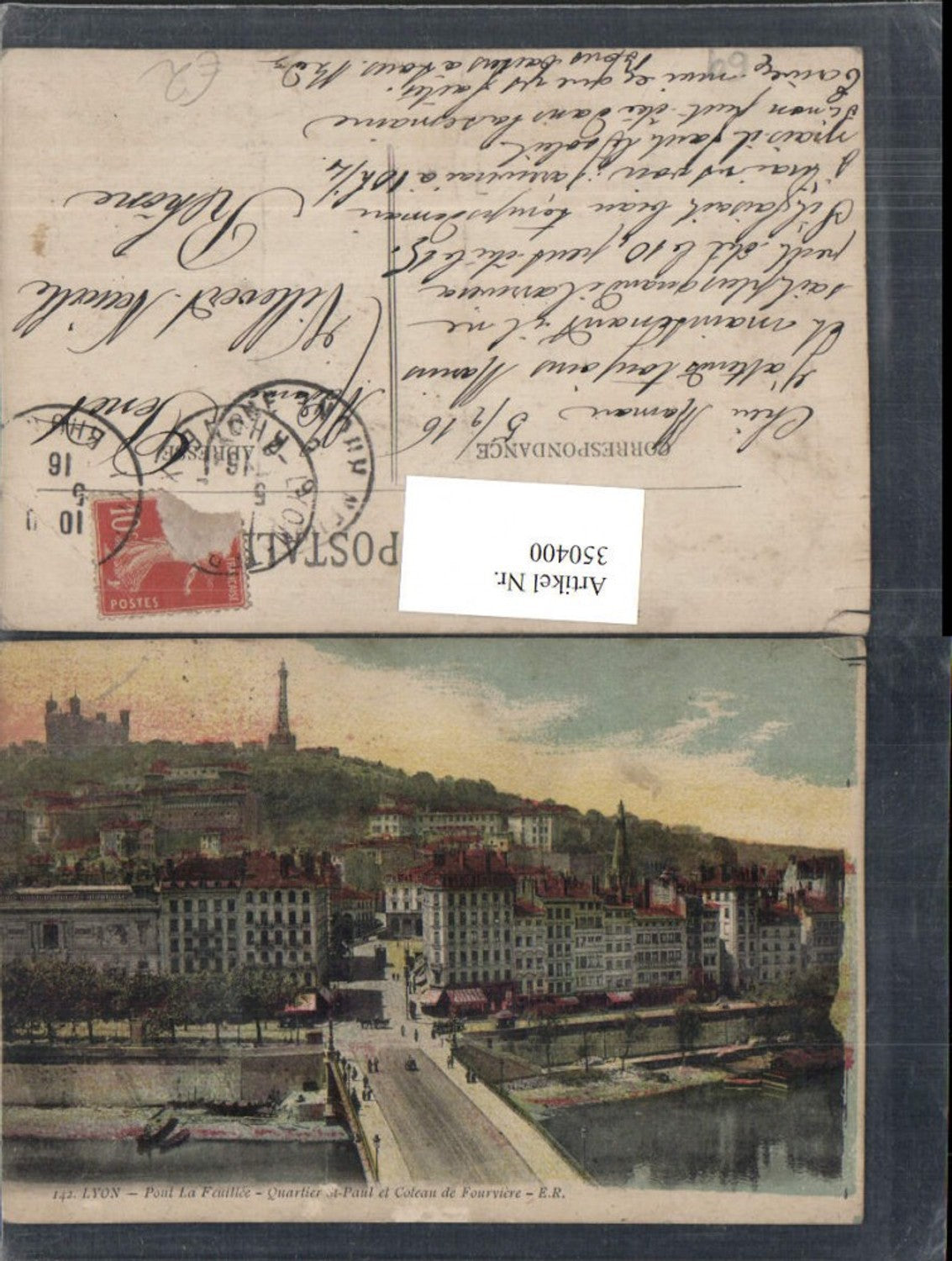 350400,Rhone-Alpes Isere Rhone Lyon Pont la Feuillee Teilansicht Brücke