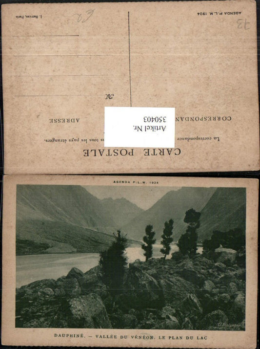 350403,Rhone-Alpes Isere Savoie Dauphine Vallee du Veneon Plan du Lac See
