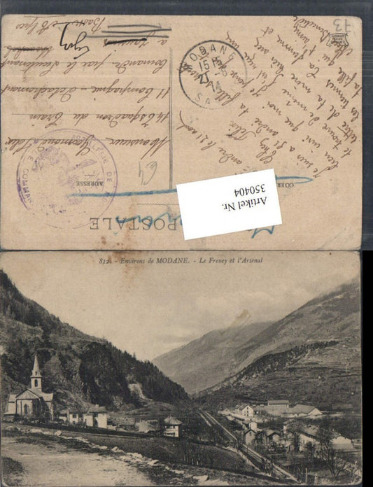 350404,Rhone-Alpes Isere Savoie Modane Le Freney et l'Arsenal Totale Bergkulisse