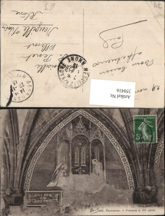 350416,Rhone-Alpes Isere Haute-Savoie Abondance Fresque Freske