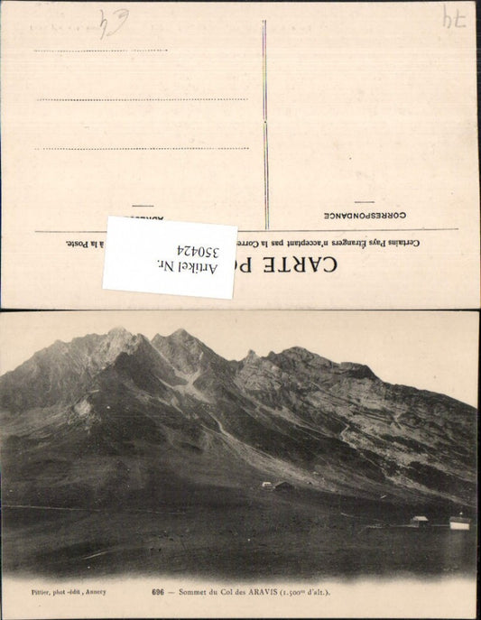 350424,Rhone-Alpes Isere Haute-Savoie Sommet du Col des Aravis Bergkulisse