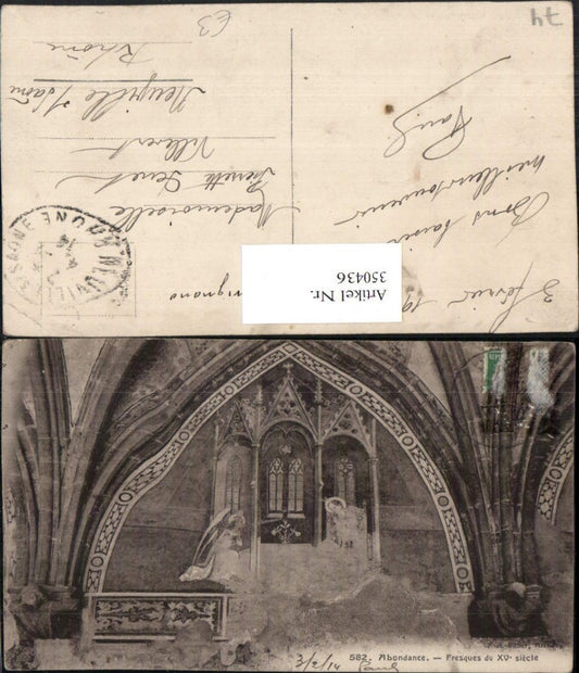 350436,Rhone-Alpes Isere Haute-Savoie Abondance Fresque Freske