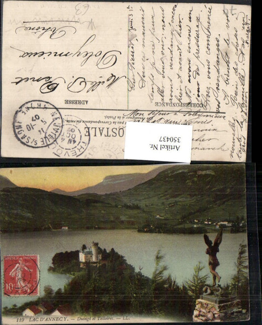 350437,Rhone-Alpes Isere Haute-Savoie Lac d'Annecy Duingt et Talloires Schloss