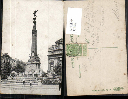 351480, Brussels Monument Anspach Fountain