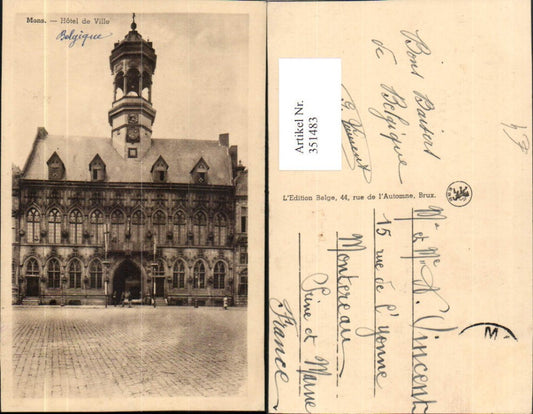 351483, Mons Hotel de Ville Town Hall