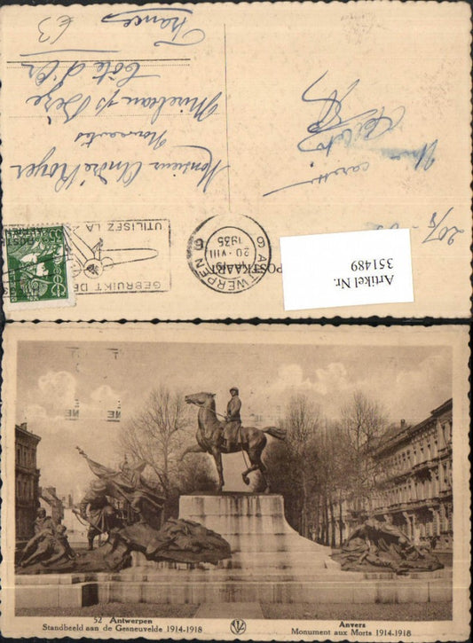351489, Antwerp Monument aux Morts War Memorial