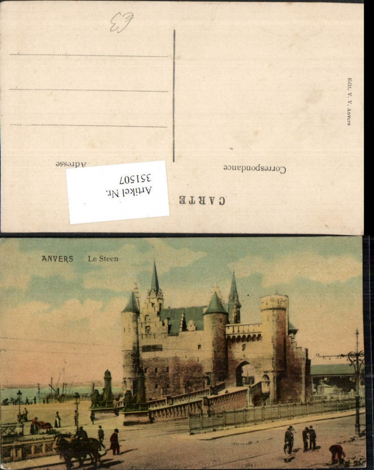 351507,Anvers Antwerp Le Steen Castle