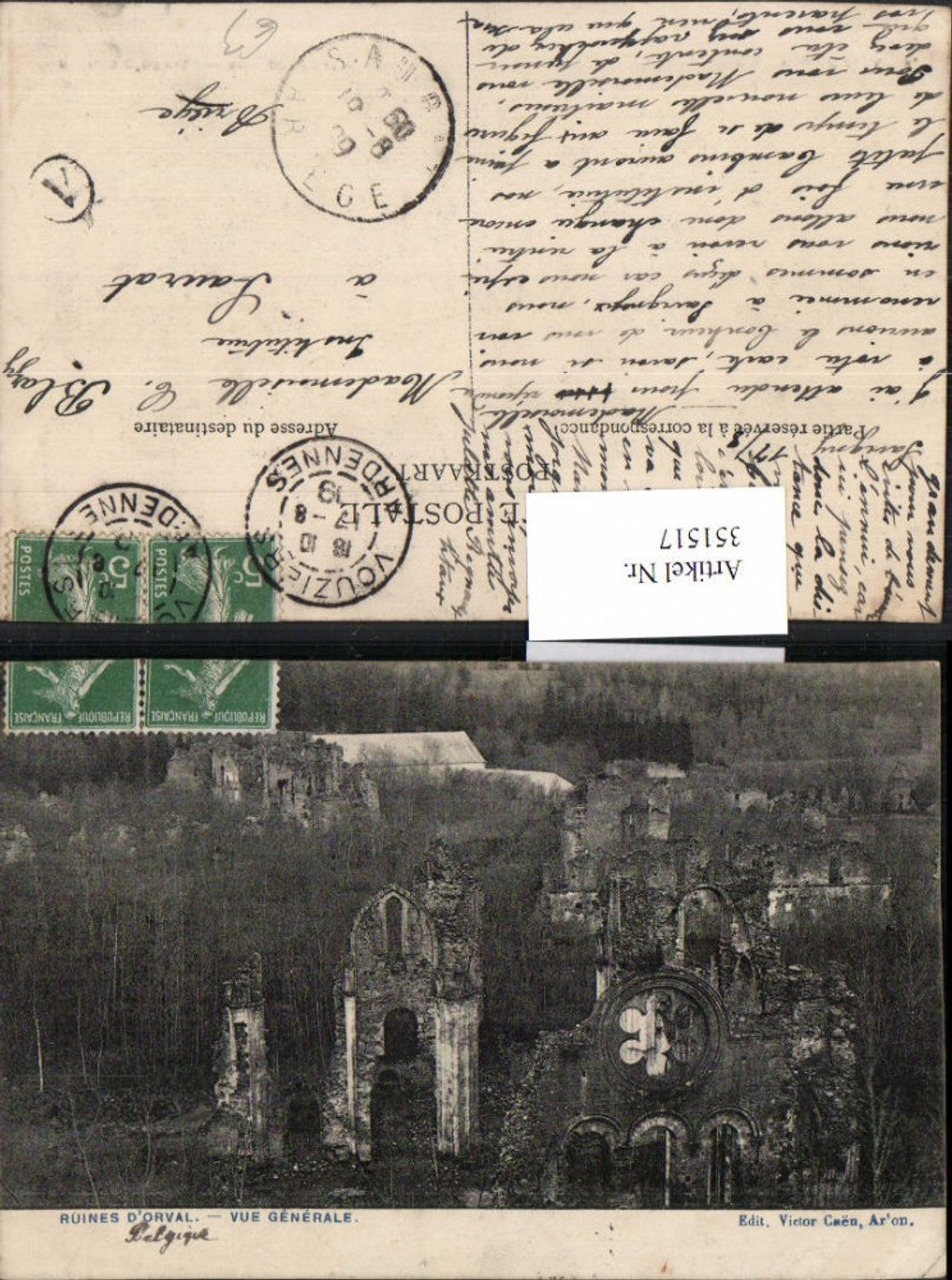 351517,Ruines d'Orval Vue Generale Kloster Ruine