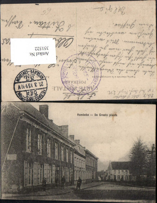 351522,Rumbeke De Groote plaats Straßenansicht