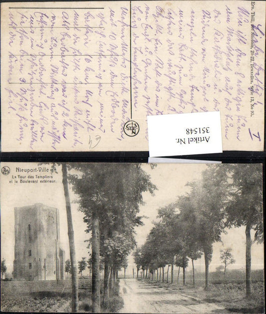 351548,Nieuport-Ville La Tour des Templiers et le Boulevard exterior tower