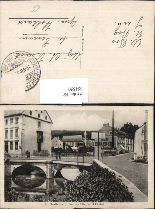 351550,Houffalize Pont sur l'Ourthe and l'Eglise bridge