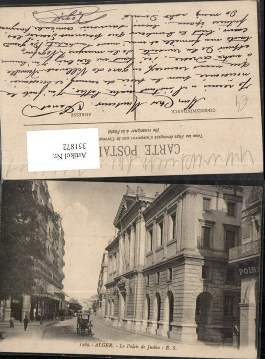 351872,Alger Le Palais de Justice Justizpalast Straßenansicht