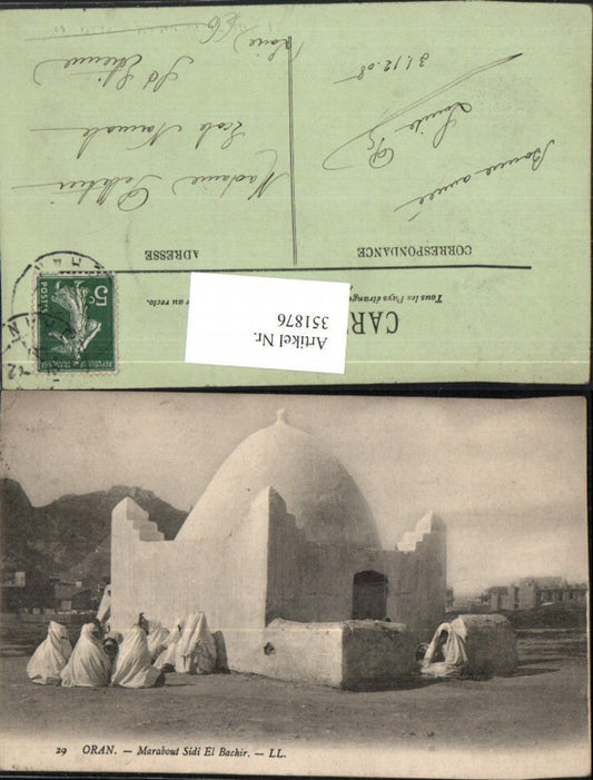 351876,Oran Marabout Sidi El Bachir Haus Volkstypen
