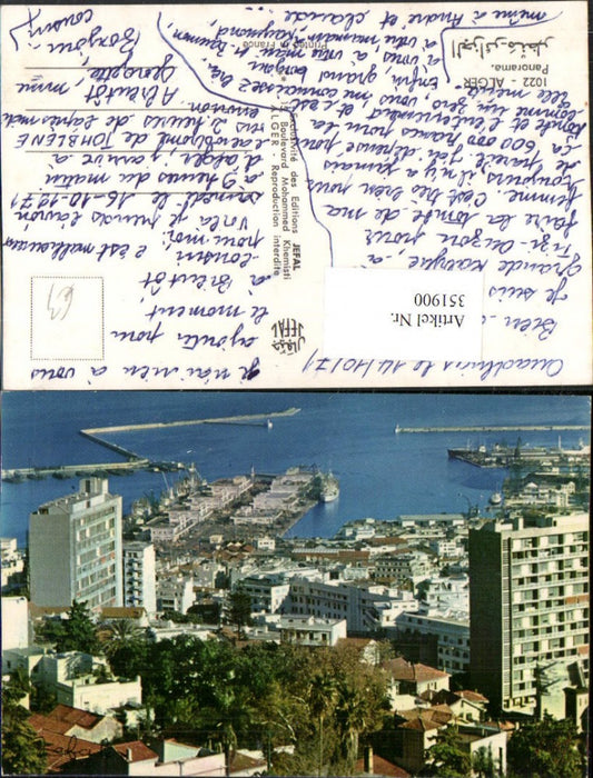 351900,Alger Panorama Teilansicht Hafen