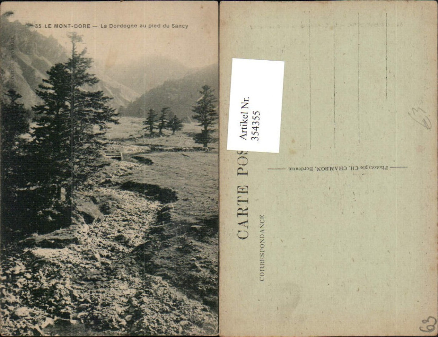 354355,Auvergne Puy-de-Dome Mont-Dore La Dordogne au pied du Sancy Landschaft