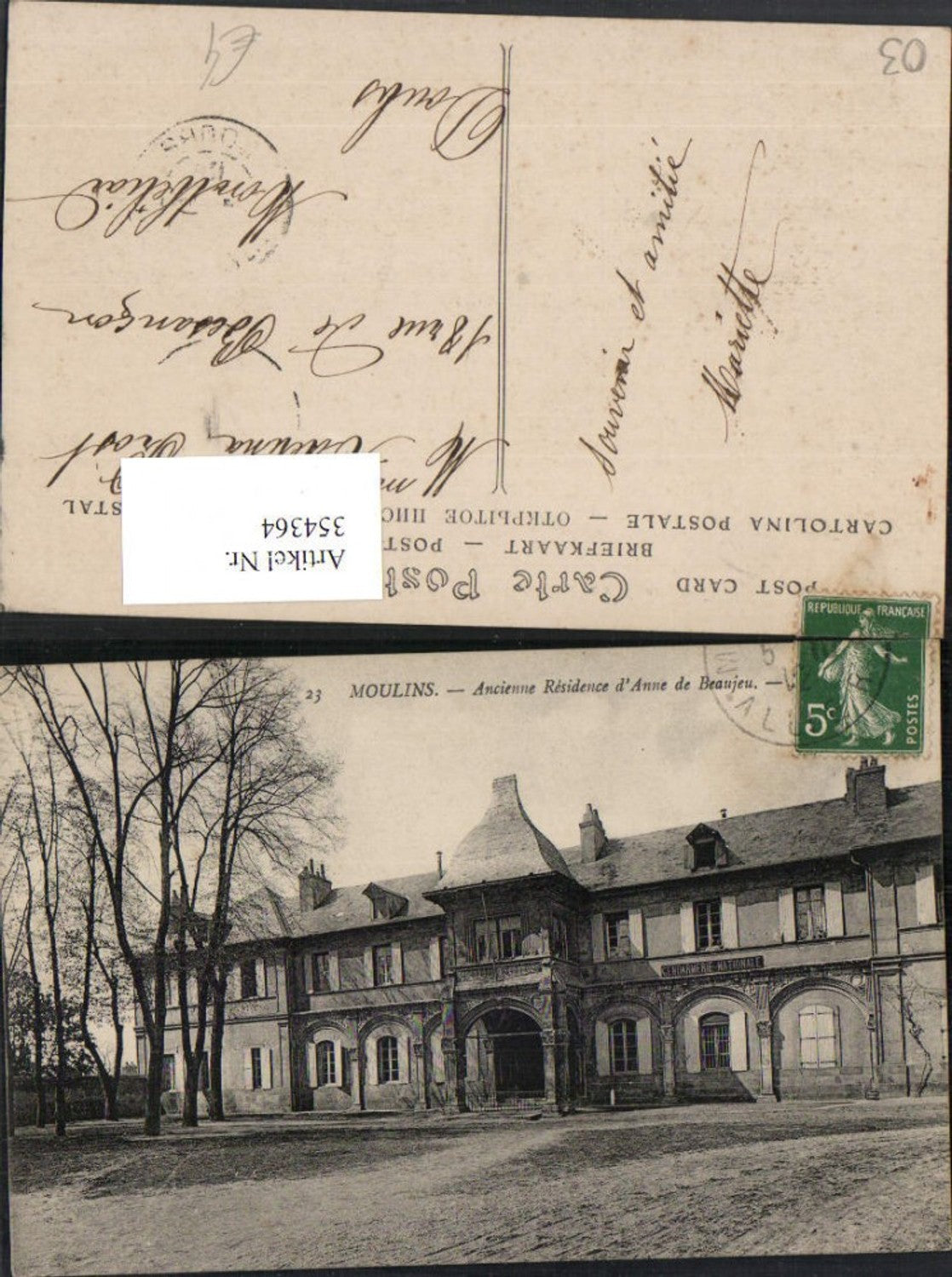 354364,Auvergne Allier Moulins Ancienne Residence d'Anne de Beaujeu Gebäude