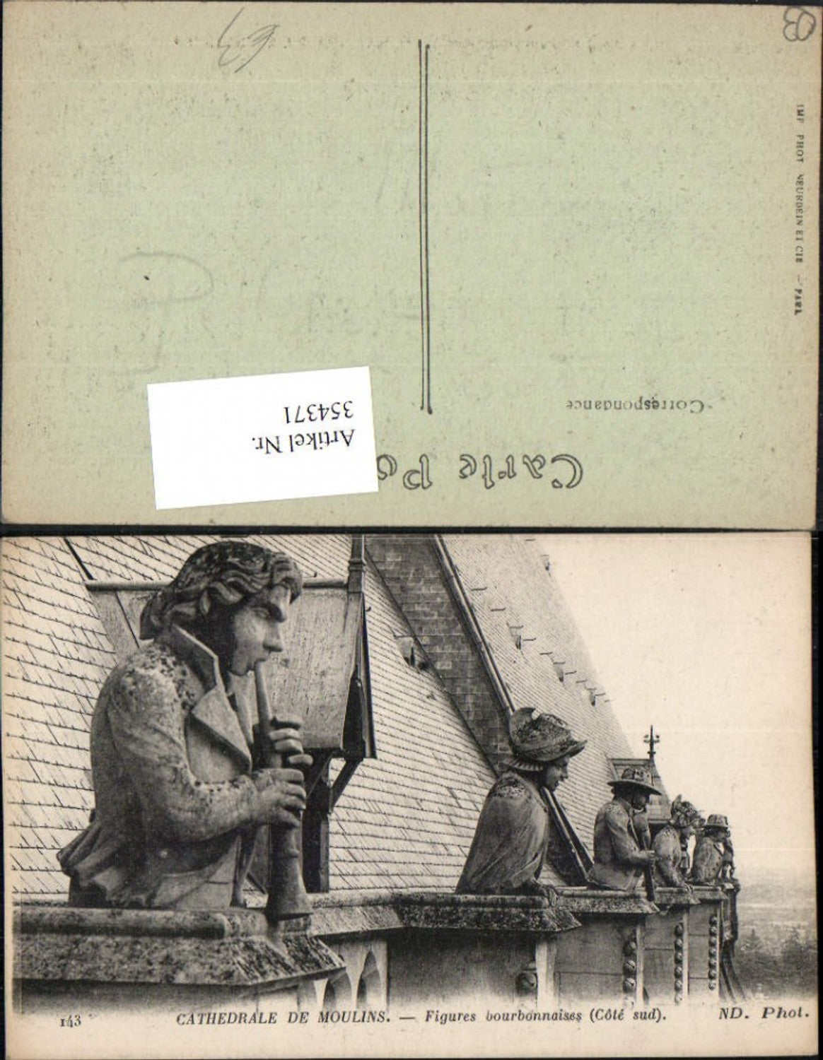 354371,Auvergne Allier Moulins Cathedrale Figures bourbonnaises Kirche Figuren