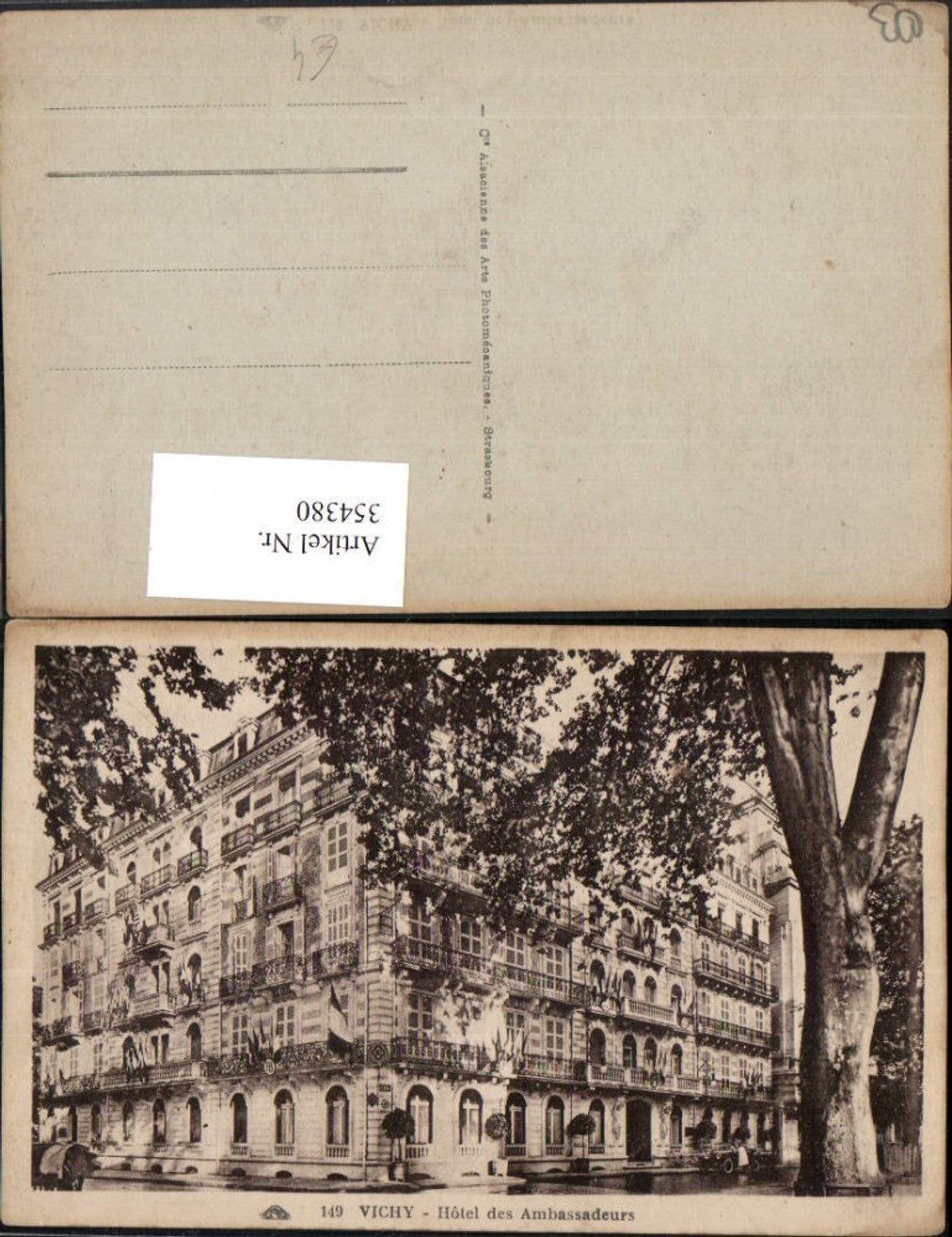 354380,Auvergne Allier Vichy Hotel des Ambassadeurs Gebäude
