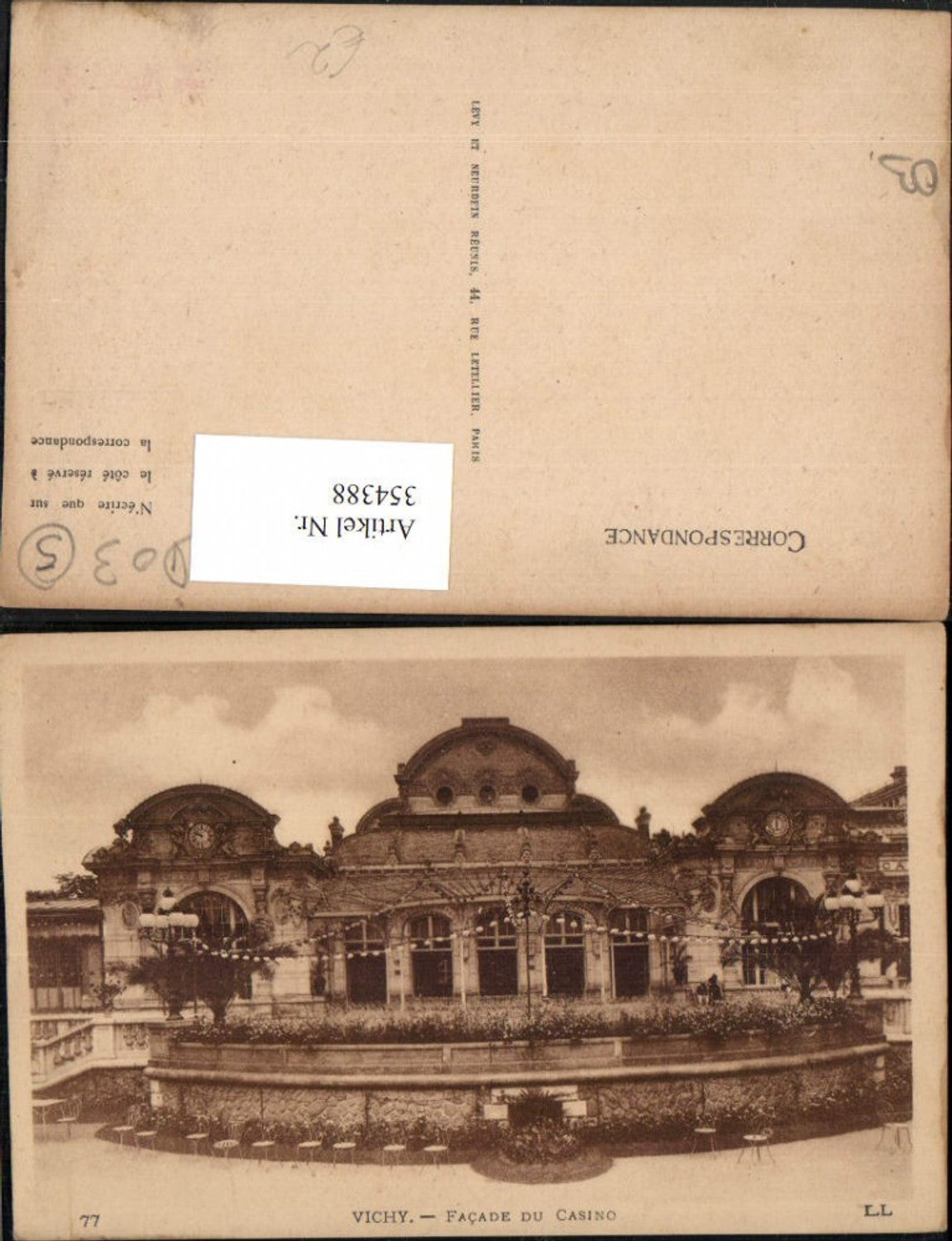 354388,Auvergne Allier Vichy Facade du Casino