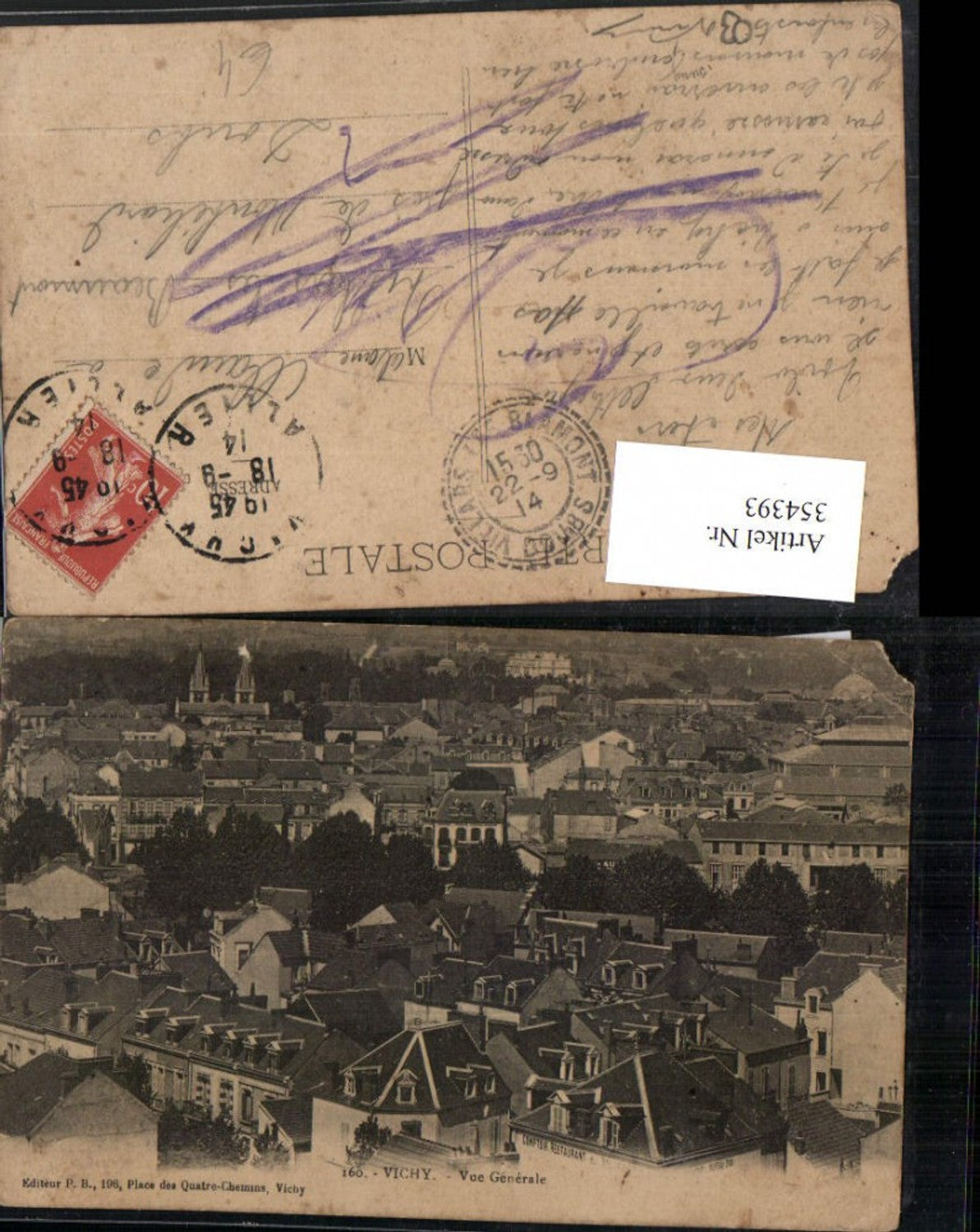 354393,Auvergne Allier Vichy Vue Generale Totale