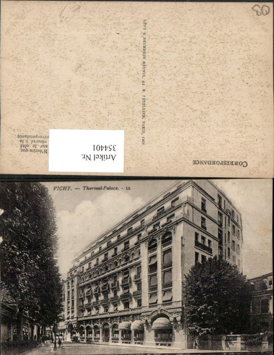 354401,Auvergne Allier Vichy Thermal Palace Gebäude Straßenansicht