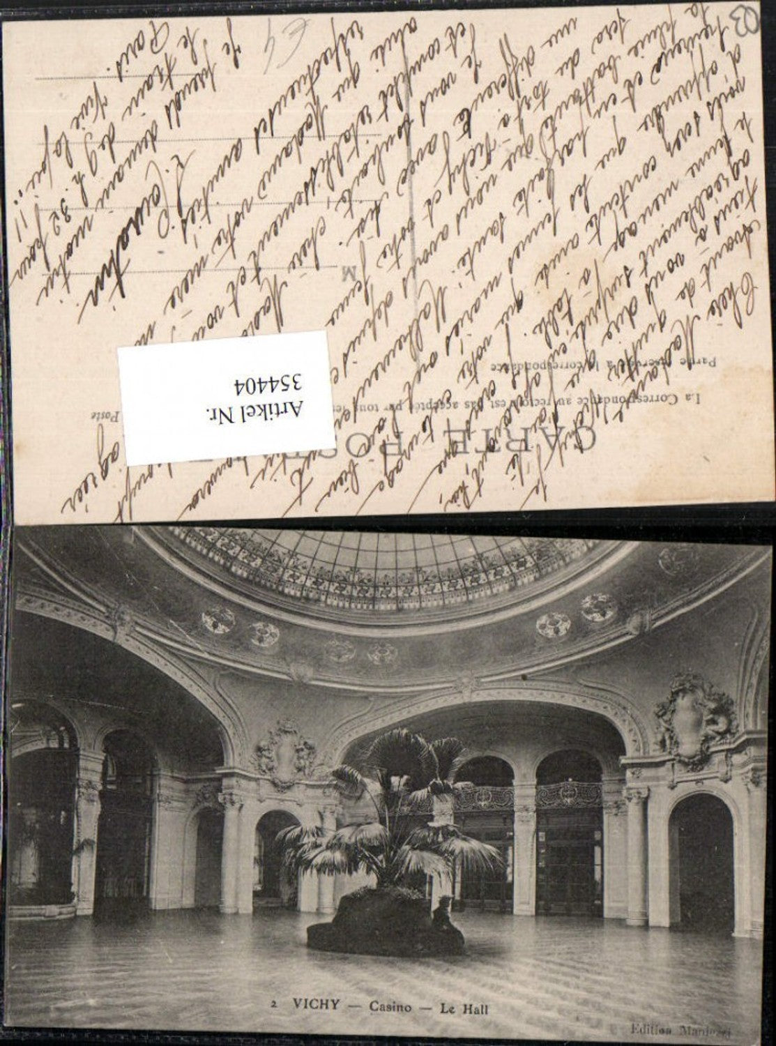 354404,Auvergne Allier Vichy Casino Le Hall Halle