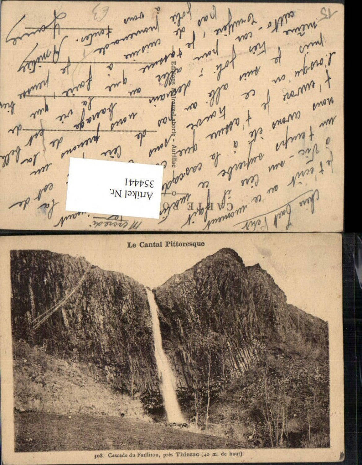 354441,Auvergne Cantal Cascade du Faillitou pres Thiezac Wasserfall
