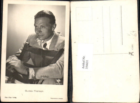 354631,Schauspieler Gustav Fröhlich pub Film Foto Verlag A 3703/1
