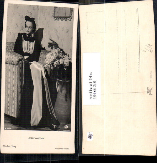 354638,Schauspielerin Ilse Werner pub Film Foto Verlag A 3589/1