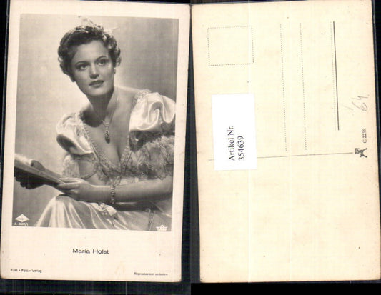 354639,Schauspielerin Maria Holst pub Film Foto Verlag A 3607/1
