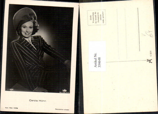 354648,Schauspielerin Carola Höhn pub Film Foto Verlag A 3880/2