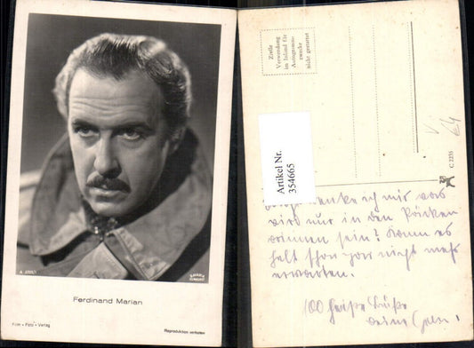 354665,Schauspieler Ferdinand Marian pub Film Foto Verlag A 3725/1