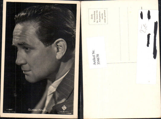 354670,Schauspieler Gustav Knuth pub Film Foto Verlag A 3846/1