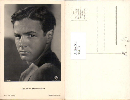354677,Schauspieler Joachim Brennecke pub Film Foto Verlag A 3833/2