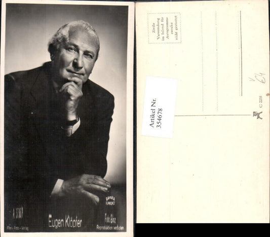 354678,Schauspieler Eugen Klöpfer pub Film Foto Verlag A 3736/1