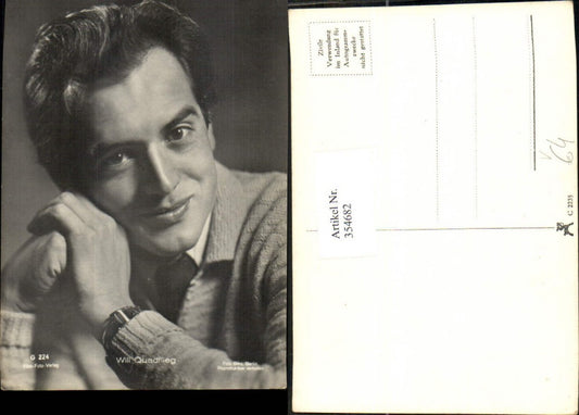 354682,Schauspieler Will Quadflieg pub Film Foto Verlag G 224