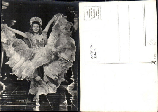 354693,Schauspielerin Marika Rökk Tanzen pub Film Foto Verlag G 179