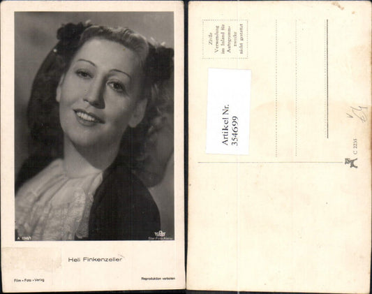 354699,Schauspielerin Heli Finkenzeller pub Film Foto Verlag A 3746/1