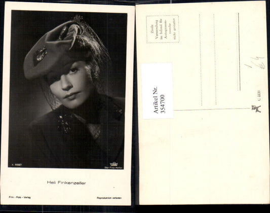 354700,Schauspielerin Heli Finkenzeller pub Film Foto Verlag A 3958/1