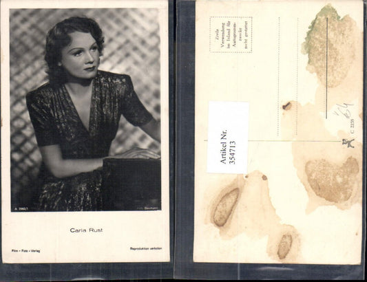 354713,Schauspielerin Carla Rust pub Film Foto Verlag A 3960/1