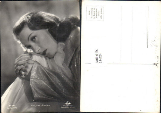 354724,Schauspielerin Brigitte Horney pub Film Foto Verlag G 226
