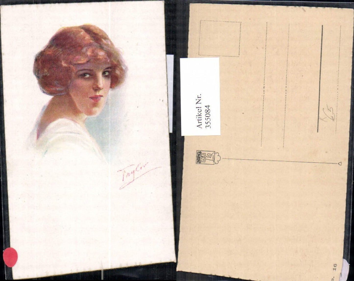 355084,Künstler Ak Taylor Frau Portrait