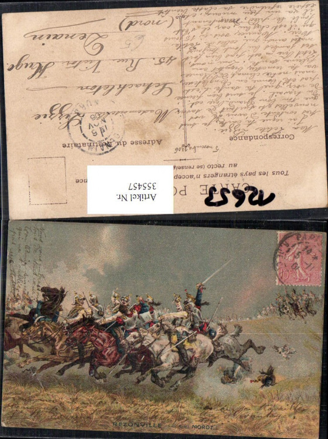 355457,Künstler Ak Rezonville par aime Morot Kampf Soldaten Pferde
