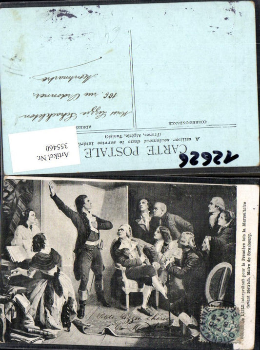 355460,Künstler Ak Rouget de Lisle Premiere fois la Marseillaise Strasbourg Frankreich