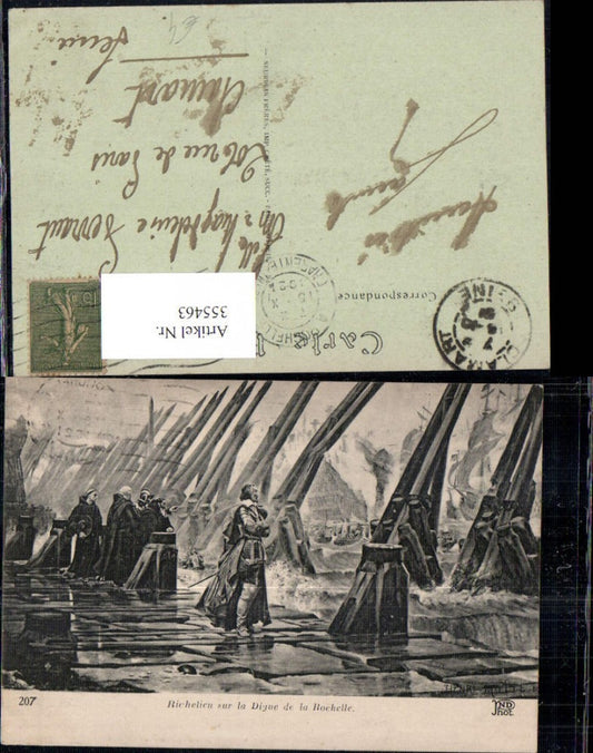355463,Künstler Ak Henry Motte Richelieu sur la Digue de la Rochelle Frankreich Geschichte