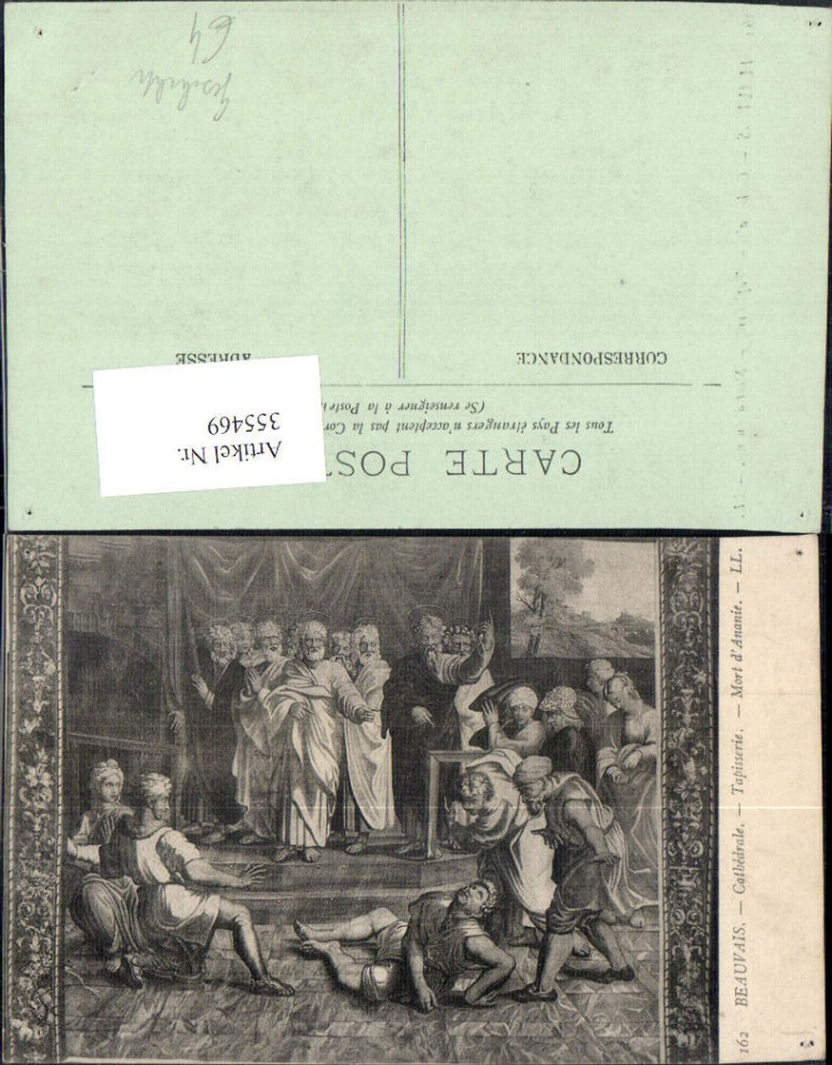 355469,Künstler Ak Beauvais Cathedrale Tapisserie Mort d Ananie Geschichte