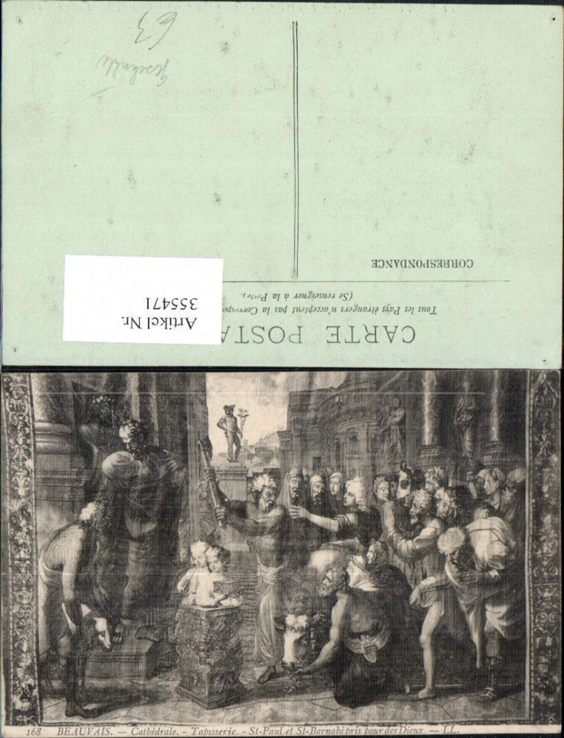 355471,Artist Ak Beauvais Cathedrale Tapestry St Paul et St-Barnabe pris pour des Dieux history